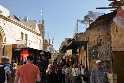 De weg van de Via Dolorosa