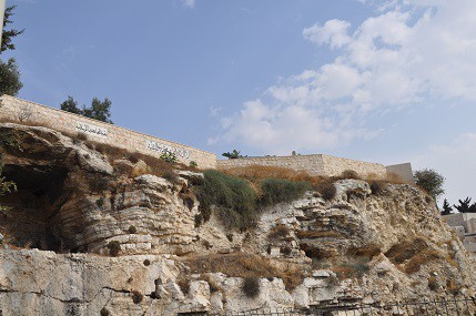 Schedelachtige heuvel, de echte plaats van Golgotha